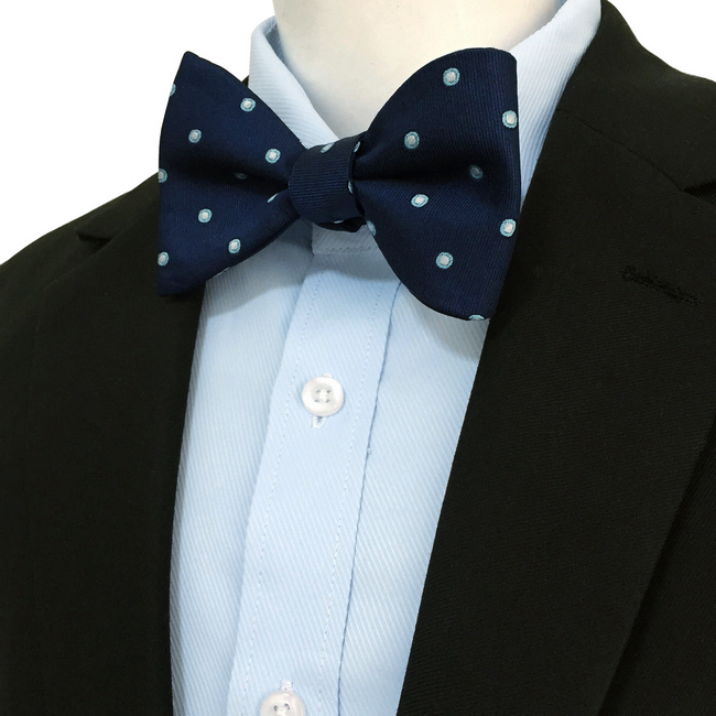 mens polka dot bow tie