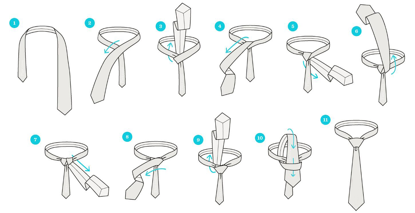 HOW TO TIE A TIE ON YOUR MAN--Full Windsor